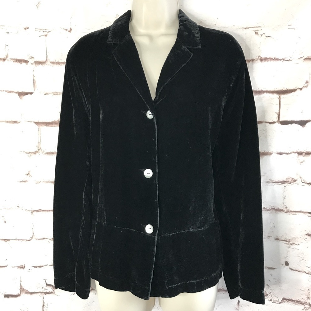 JOHN PAUL RICHARD M Uniform Vintage Black Velvet Blazer  Jacket Size Medium - Picture 7 of 16